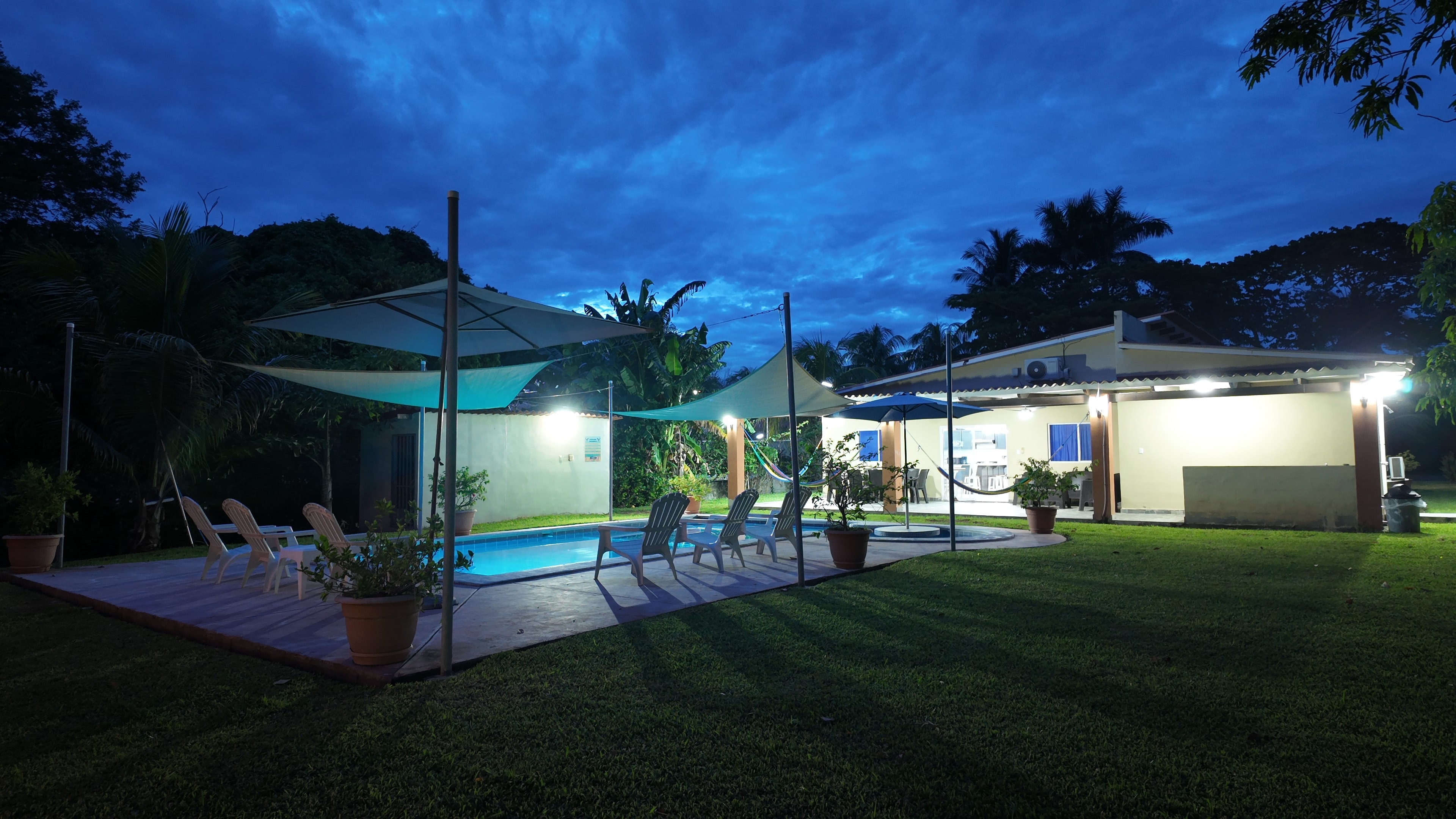 Pool and back area of the property